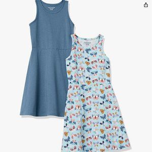 NEW in package Amazon Essentials Girls' 2-Pack Tank Dress. Girls size 6-7